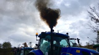 New Holland T7060 Smoke Sound Open Pipe  Compilation [upl. by Hareenum]