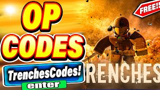 ALL NEW SECRET CODES IN ROBLOX TRENCHES roblox trenches new codes 2023 [upl. by Anoyk]