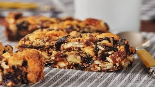 Fruit and Nut Bars Recipe Demonstration  Joyofbakingcom [upl. by Harret]