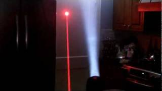 Very Bright XML TrustFire Z5 Focusable Flashlight and 50mW 635nm Laser Pointer [upl. by Rabah]