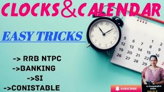 Clocks and calendar concept  tricks for all competitive exams  calendar clock reasoning rrb [upl. by Deadman]