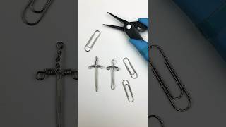 Paperclip sword TUTORIAL HeatherBoydWire paperclips sword diyjewelry [upl. by Eecyak760]