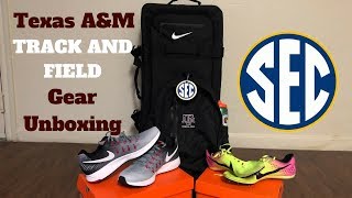 Texas AampM Nike Track And Field Gear Unboxing [upl. by Chang]