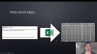 Frekvenstabell med excel 2P [upl. by Lyrahs]