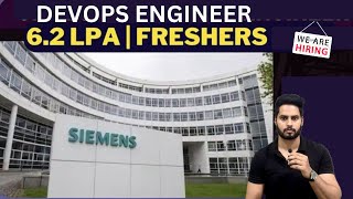 Siemens Recruitment Drive  DevOps Engineer  Must Apply [upl. by Eilrak]