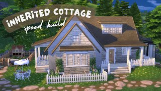 INHERITED COTTAGE 🍄  Sims 4 Speed Build [upl. by Hardej916]