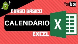 COMO FAZER UM CALENDÁRIO NO EXCEL [upl. by Gaylord336]