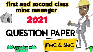 first amp second class mine manager question paper  DGMS manager exam 2021 question [upl. by Trinette]