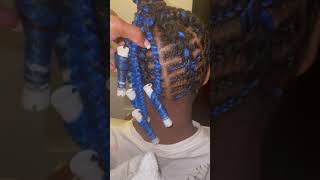 Braided ponytail with curly layered ponytail naturalhair knotlessbraids feedinbraids asheamarie [upl. by Myrilla42]