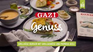 GAZİ „Bio Grillkäse Burger gefüllt mit Grillgemüse und Paprika Aioli” I 2020 [upl. by Delcine]