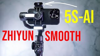 Zhiyun Smooth 5SAI NEW SMARTPHONE GIMBAL  First Look [upl. by Eenitsed]