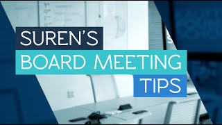 A Board Members Perspective Surens Board Meeting Tips [upl. by Nimocks246]