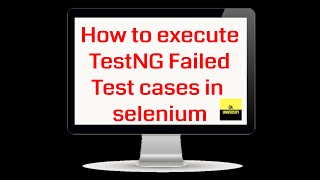 TestNG Failed Test cases reexecution in selenium [upl. by Ralyat]