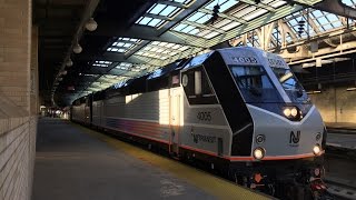 NJ Transit HD 60fps EXCLUSIVE Riding Behind PL42AC Double Header 4005 amp 4019 on RVL Train 5445 [upl. by Asselam]