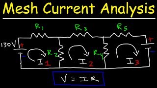 Mesh Current Problems  Electronics amp Circuit Analysis [upl. by Anibur427]