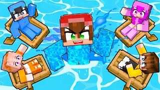 ELEMENTAL DE AGUA vs 5 CAZADORES en Minecraft [upl. by Bartosch904]