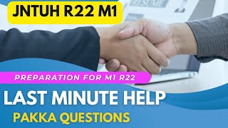 R22 M1 JNTUH Very Important Questions  How to Pass M1 R22 JNTUH  Last Minute Help for M1 R22 [upl. by Ikuy]