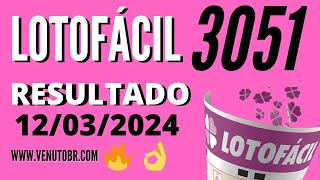 🍀 Resultado Lotofácil 3051 [upl. by Latsyrcal608]