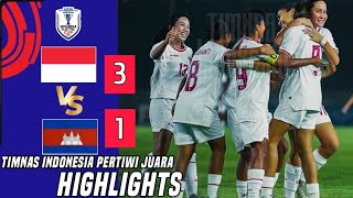 ALHAMDULILLAH JUARA HASIL PERTANDINGAN TIMNAS INDONESIA PERTIWI VS KAMBOJA DI PIALA AFF PUTRI [upl. by Llednohs]