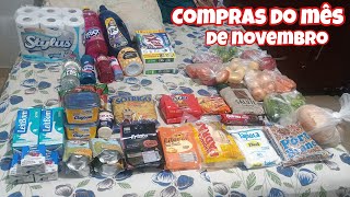 Compras no mercado do mês de novembro ✨🛒 [upl. by Denbrook453]