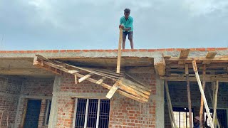 Techniques of Formwork RemovalBuilding Outside Roof Centring Work Perfect Removal for construction [upl. by Adkins]