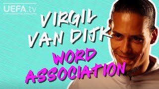 VIRGIL VAN DIJK plays WORD ASSOCIATION [upl. by Edy]