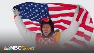 2018 Winter Olympics Shaun White wins halfpipe gold with epic final run  NBC Sports [upl. by Olav]