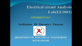 Verification Of Thevenins Theorem [upl. by Nogas]