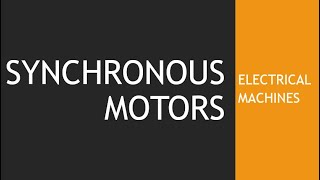 Synchronous motor damper winding Magnetic interlocking explained [upl. by Folsom556]