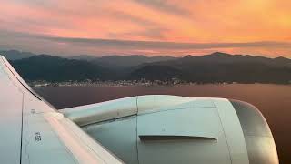 WestJet 7879 Dreamliner Takeoff GORGEOUS Sunset  Puerto Vallarta [upl. by Krebs]