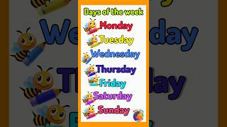 days of the week song with honeybees weekdays song for kindegarten [upl. by Lawrence]