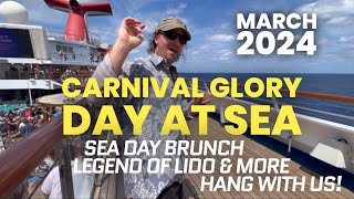 Day At Sea On Carnival Glory Come Explore And Hang Out With Us [upl. by Rednasxela]