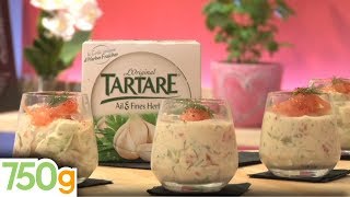 Verrine fraîcheur saumon fumé Tartare et concombre  750g [upl. by Ahcsatan288]