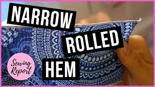 How To Narrow Rolled Hem on Brother 1034D Serger  SEWING REPORT [upl. by Norene]