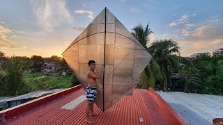 Giant Kite Making And Flying  Biggest Kite  Pinakamalaking Saranggola [upl. by Alvarez]