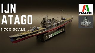 Italeri World of Warships IJN Atago 1700 scale [upl. by Jarlathus]