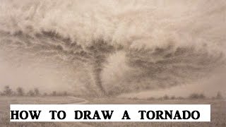 How To Draw Landscapes a Tornado With Graphite Pencils [upl. by Noremmac673]