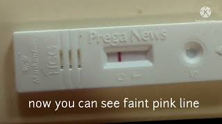 Pregnancy test before missed period Faint pink line  Pregnant or not faintlineonpregnancytest [upl. by Einnig]