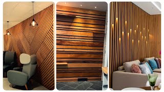 Home Decor Inspiring Wooden Wall Paneling Design  Wall Decorating Ideas  Wood Wall Art PVC Panel [upl. by Hayott925]