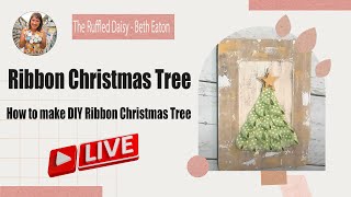 Ribbon Christmas Tree  DIY ribbon on Christmas tree ideas  How to make DIY Ribbon Christmas Tree [upl. by Yedrahs]