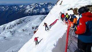 Gefährlichste SkiAbfahrt der Alpen Le Tunnel in Alpe dHuez ⚠️ [upl. by Ynor]