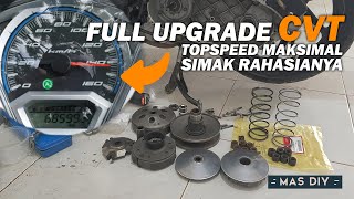 TOPSPEED MAKSIMAL  Upgrade CVT Honda Vario 125 150 142 KmJam [upl. by Hinch]