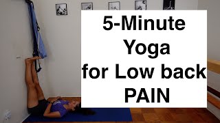 5minute Yoga for Quick Low Back Pain Relief [upl. by Tnilc]