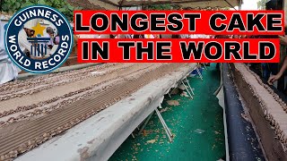 LONGEST CAKE IN THE WORLD  GUINNESS WORLD RECORD  6500 METERS  THRISSUR [upl. by Volney]