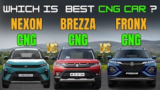 2024 Tata Nexon CNG Vs Brezza CNG Vs Fronx CNG  CNG Comparison  Antique Auto Car [upl. by Ruperto]