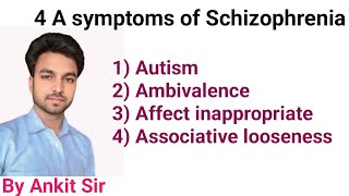 4 A symptoms of Schizophrenia  Features of 4A symptoms  medical chemistry norcet nursing [upl. by Ynnot980]