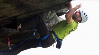 Paul Craven from Edelrid Climbing Gritstone Classic  Quietus E2 5C Stanage Edge Peak District [upl. by Grory]