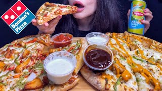 ASMR DOMINO’S CHEESE BURST  CHICKEN PIZZA MUKBANG No Talking EATING SOUNDS [upl. by Freudberg]