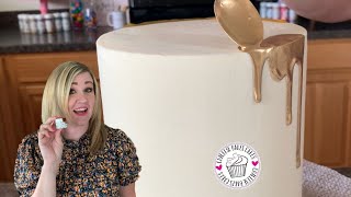 HOW TO MAKE YOUR OWN METALLIC DRIP for your CAKE  TIPS AND TRICKS UPDATED [upl. by Grof]