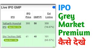 ipo grey market premium kaise check kare  how to check ipo gmp [upl. by Modie]